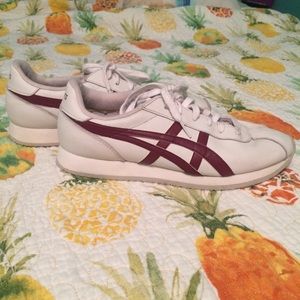 White/Maroon ASICS Cheer Shoes